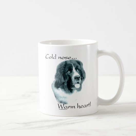 Neufundland Cold Nose Warmes Herz Kaffeetasse (Rechts)