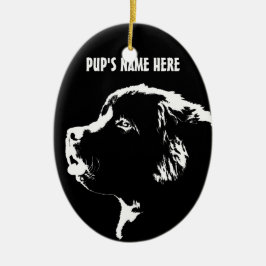 Neufundland-Dekoration Personalisierter Hunde Keramik Ornament
