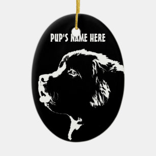 Neufundland-Dekoration Personalisierter Hunde Keramik Ornament