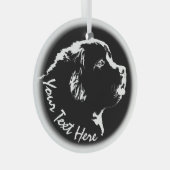 Neufundland-Dekoration Personalisierter Hunde Ornament Aus Glas (Vorderseite Rechts)