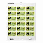 Neufundland - Design grüner Blätter Adressaufkleber (Vorne)