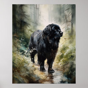Neufundland Dog Art Print Poster