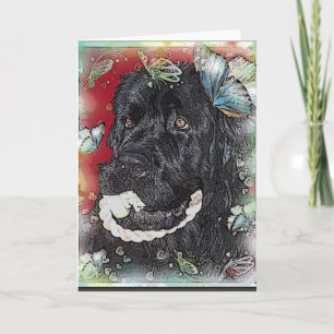 Neufundland-Dog-Blank-Begrüßung Karte