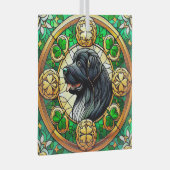 Neufundland Dog Celtic Glass Ornament Suncatcher Aus Glas (Vorderseite Rechts)