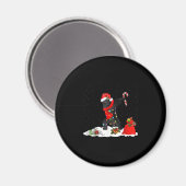 Neufundland Dog Dabbing Funny Christmas Magnet (Vorderseite/Rückseite)
