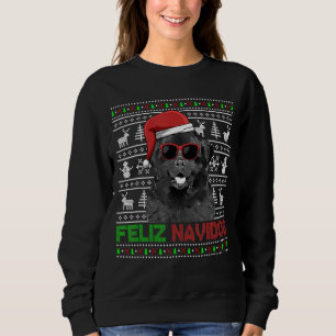 Neufundland Dog Feliz Navidog Funny Christmas Sweatshirt