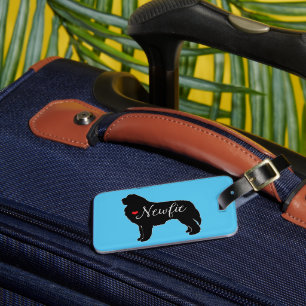 Neufundland Dog Newfie Liebe Custom Luggage Tag Gepäckanhänger
