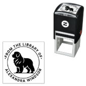 Neufundland Dog Stehend Sil Library Book Name Permastempel (Beispiel)