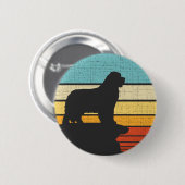 Neufundland Eigentümer Retro Vintag Doppy Puppy Lo Button (Vorne & Hinten)