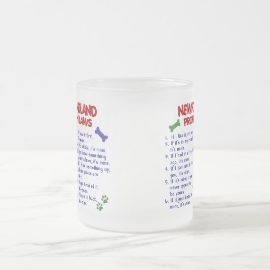 NEUFUNDLAND-Eigentums-Gesetze 2 Mattglastasse (Mittel)