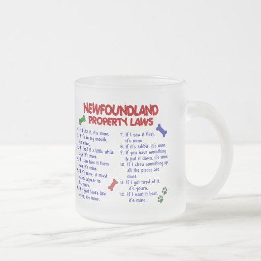NEUFUNDLAND-Eigentums-Gesetze 2 Mattglastasse (Rechts)