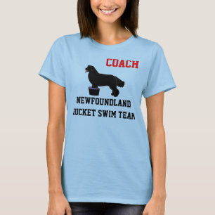 Neufundland-Eimerswim-Team-Shirt (Schwarzes) T-Shirt