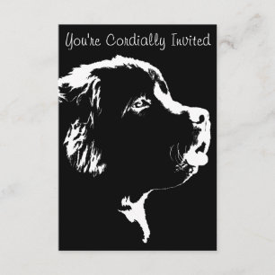 Neufundland Einladungen personalisieren Hunde-RSVP