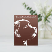 Neufundland Einladungen Personalisieren Hunde-RSVP (Stehend Vorderseite)