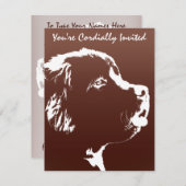 Neufundland Einladungen Personalisieren Hunde-RSVP (Vorne/Hinten)