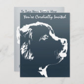 Neufundland Einladungen Personalisieren Hunde-RSVP (Vorne/Hinten)