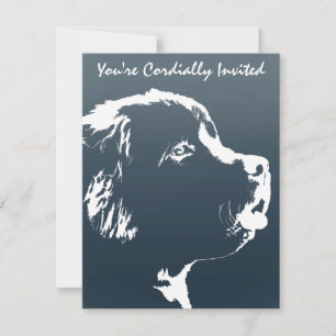 Neufundland Einladungen Personalisieren Hunde-RSVP