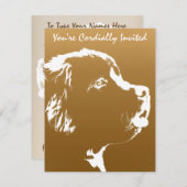 Neufundland Einladungen Personalisieren Hunde-RSVP (Vorne/Hinten)
