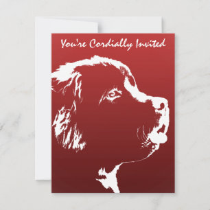 Neufundland Einladungen Personalisieren Hunde-RSVP