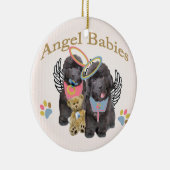 Neufundland-Engels-Babys Keramikornament (Rechts)