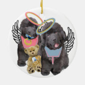 Neufundland-Engels-Babys Keramikornament (Hinten)