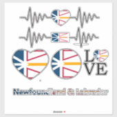 Neufundland Flag Assorted Car Stickers Aufkleber (Blatt)