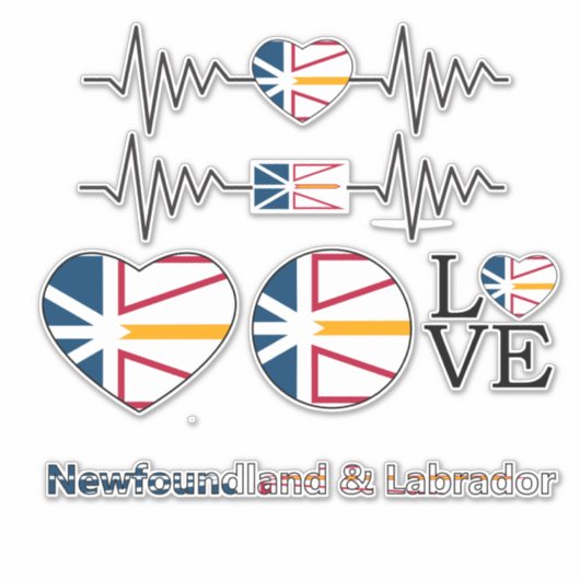 Neufundland Flag Assorted Car Stickers Aufkleber (Vorderseite)