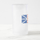 NEUFUNDLAND-FLAGGE MATTGLAS BIERGLAS (Mittel)