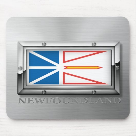 Neufundland-Flagge (Stahl) Mousepad (Vorne)