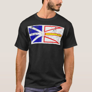 Neufundland Flaggenstaat Kanadische Provinz Retro T-Shirt