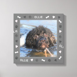 Neufundland - Foto und Name Leinwanddruck