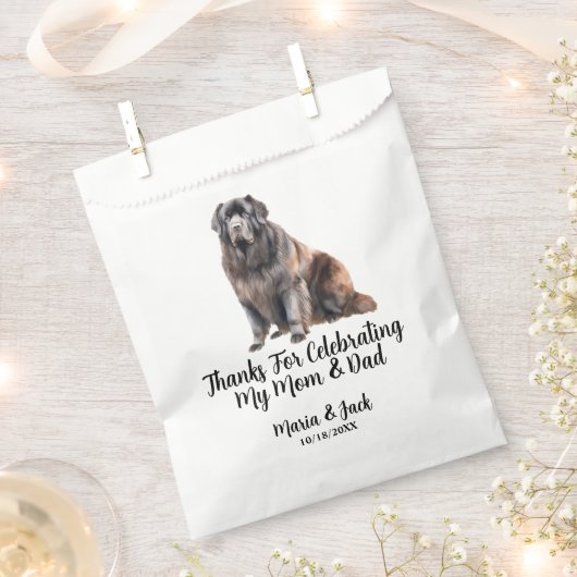 Neufundland Full Color Pet Wedding Geschenktütchen (Ausgeschnitten)