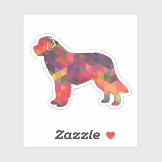 Neufundland Geo Silhouette Multi Aufkleber (Blatt)