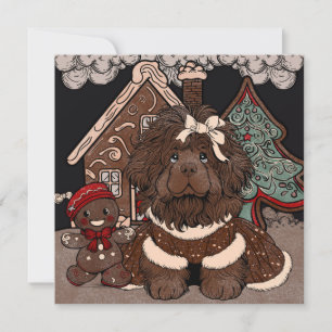 Neufundland Gingerbread Kisses, Holiday Wish Feiertagskarte