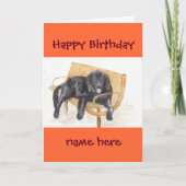 Neufundland Happy Birthday hinzufügen Name Karte (Vorderseite)