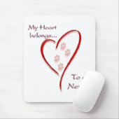 Neufundland Heart Belongs Mousepad (Mit Mouse)