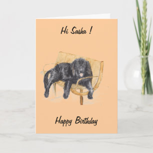 Neufundland Hund, ändern Sie den Namen, Geburtstag Karte