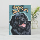 Neufundland Hund Birthday Feiertagskarte (Stehend Vorderseite)