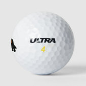 Neufundland Hund Breed Boho Floral Silhouette Golfball (Logo)