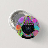 Neufundland-Hund Button (Vorne & Hinten)