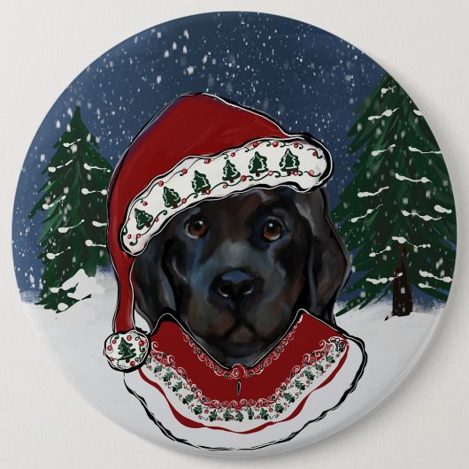 Neufundland-Hund Button (Vorderseite)