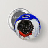 Neufundland-Hund Button (Vorne & Hinten)