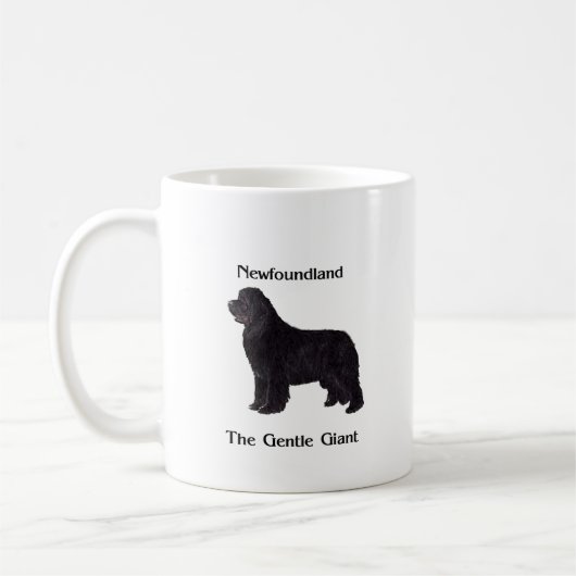 Neufundland-Hund der leichte Riese Kaffeetasse (Links)