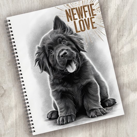 Neufundland-Hund der Liebe Newfie Notizblock