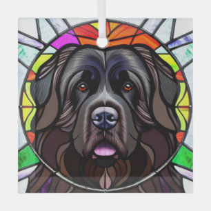 Neufundland Hund "Festglas" Ornament Aus Glas