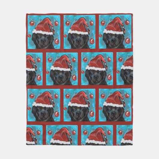 Neufundland-Hund Fleecedecke (Vorderseite)