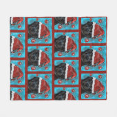 Neufundland-Hund Fleecedecke (Vorderseite (Horizontal))