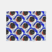 Neufundland-Hund Fleecedecke (Vorderseite (Horizontal))