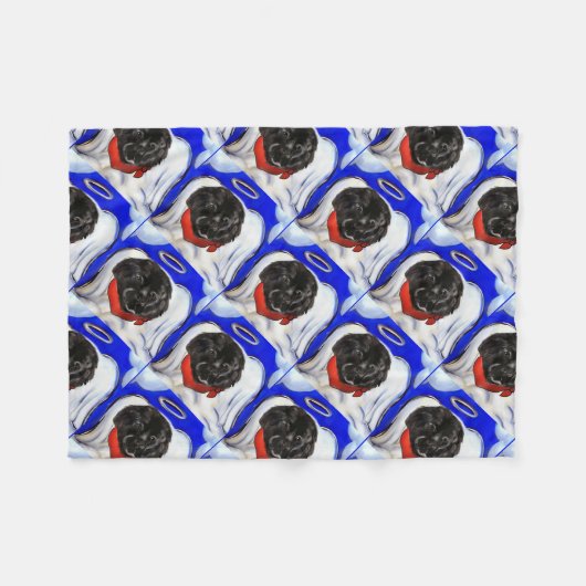 Neufundland-Hund Fleecedecke (Vorderseite (Horizontal))