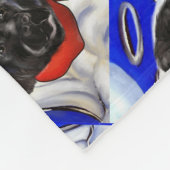 Neufundland-Hund Fleecedecke (Ecke)